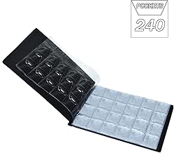 Timoo 240 Coins Pocket Collector, Antique Coin Collection Album Book (Black) - coolthings.us