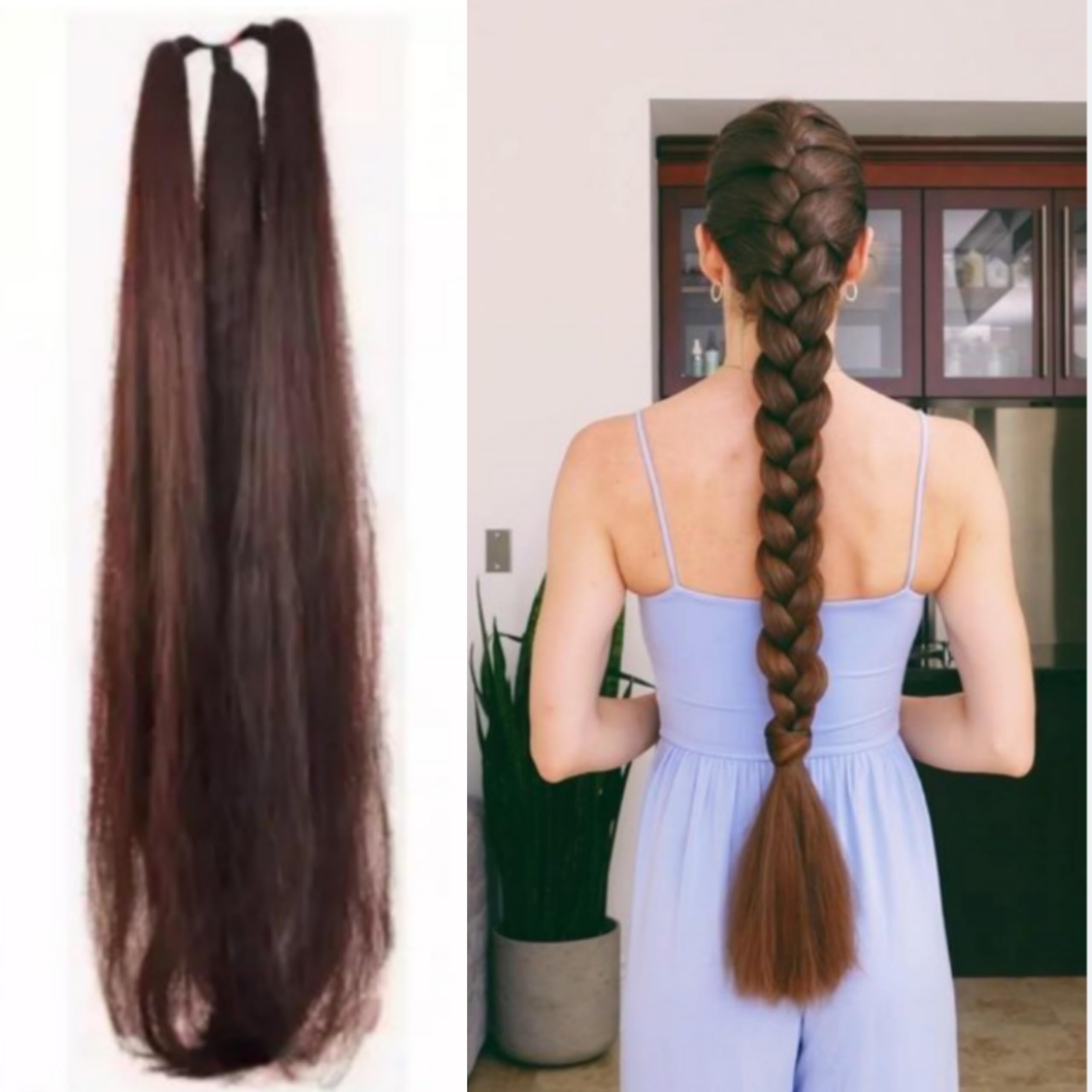 India Fashion kart Good Look Women's Brown Choti 70gm Hair Extensions For Womens Girls Bridal Instant Ready For Party Wedding Anniversary Family Function Fashionable Hair-image-15