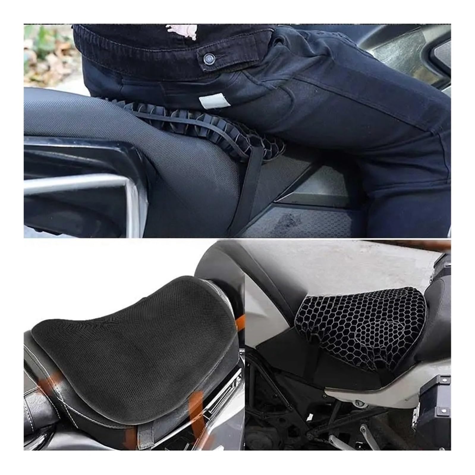 Cuscino Per Sella In Gel Per Moto Tessuto A Rete 3D Comfort A Nido D'ape Universale Per Ho&nda Per Suzuki Per Ya&maha cuscino sedile