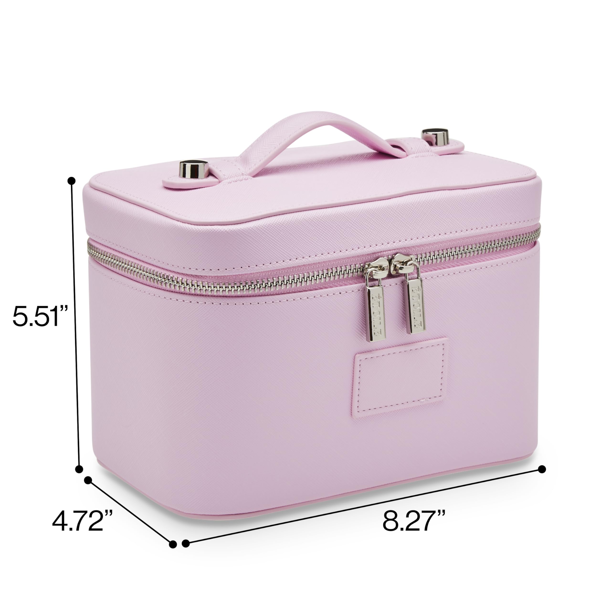 ETOILE - Mini neceser elegante organizador de maquillaje de viaje con separadores extraíbles, Lavanda, Mini estuche de viaje para cosméticos