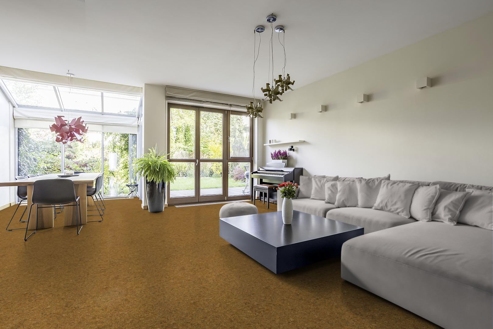 Trecor Korkboden EVORA CLIPEX Klicksystem 1 m² 10 mm Keramiklack Warmwasser Fußbodenheizung