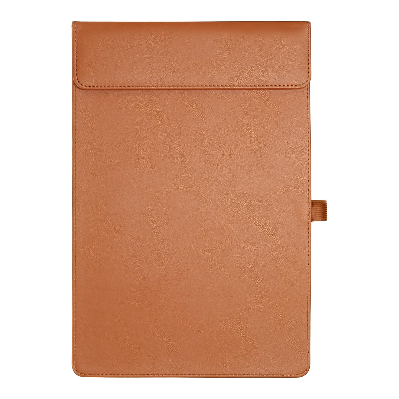 PATIKIL Portablocco formato A4, in pelle PU, 24,1 x 34,3 cm, con portapenne, organizer per ufficio, lavagna stile 2, arancione