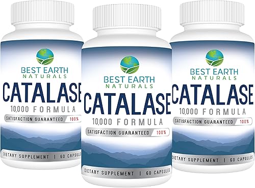 Miniatura 10 de Best Earth Naturals Catalase Supplement 15,000 - Suplementos capilares para cabello fuerte - 60 cápsulas (suministro para 60 días)