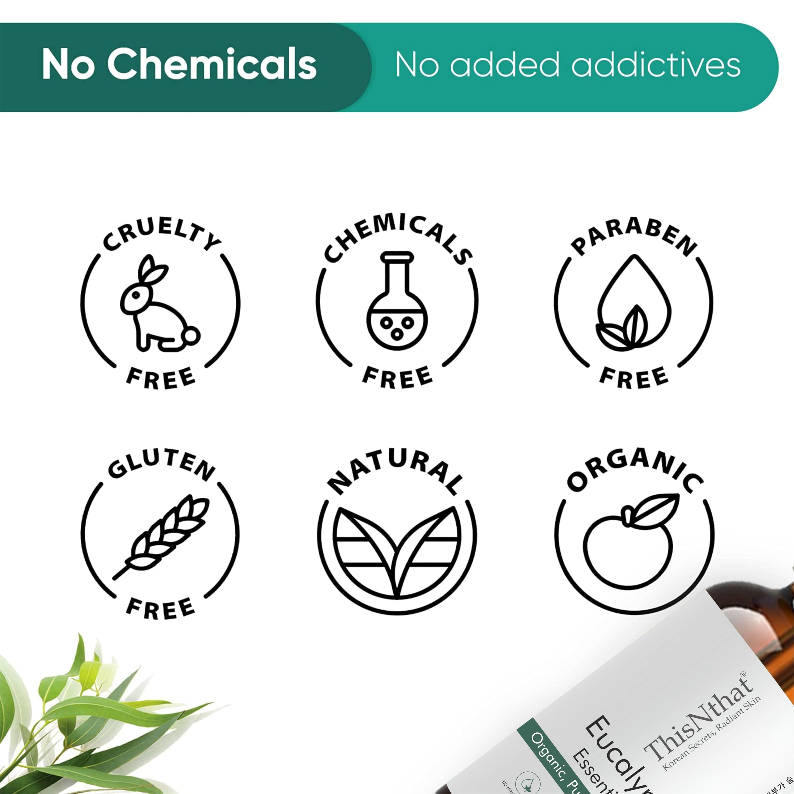 ThisNthat Eucalyptus Essential Oil (30ml) β 100% Pure & Natural | For Cold & Cough Relief, Diffuser, Steam Inhalation, Skin, Hair & Aromatherapy | Therapeutic Grade with Dropper 4