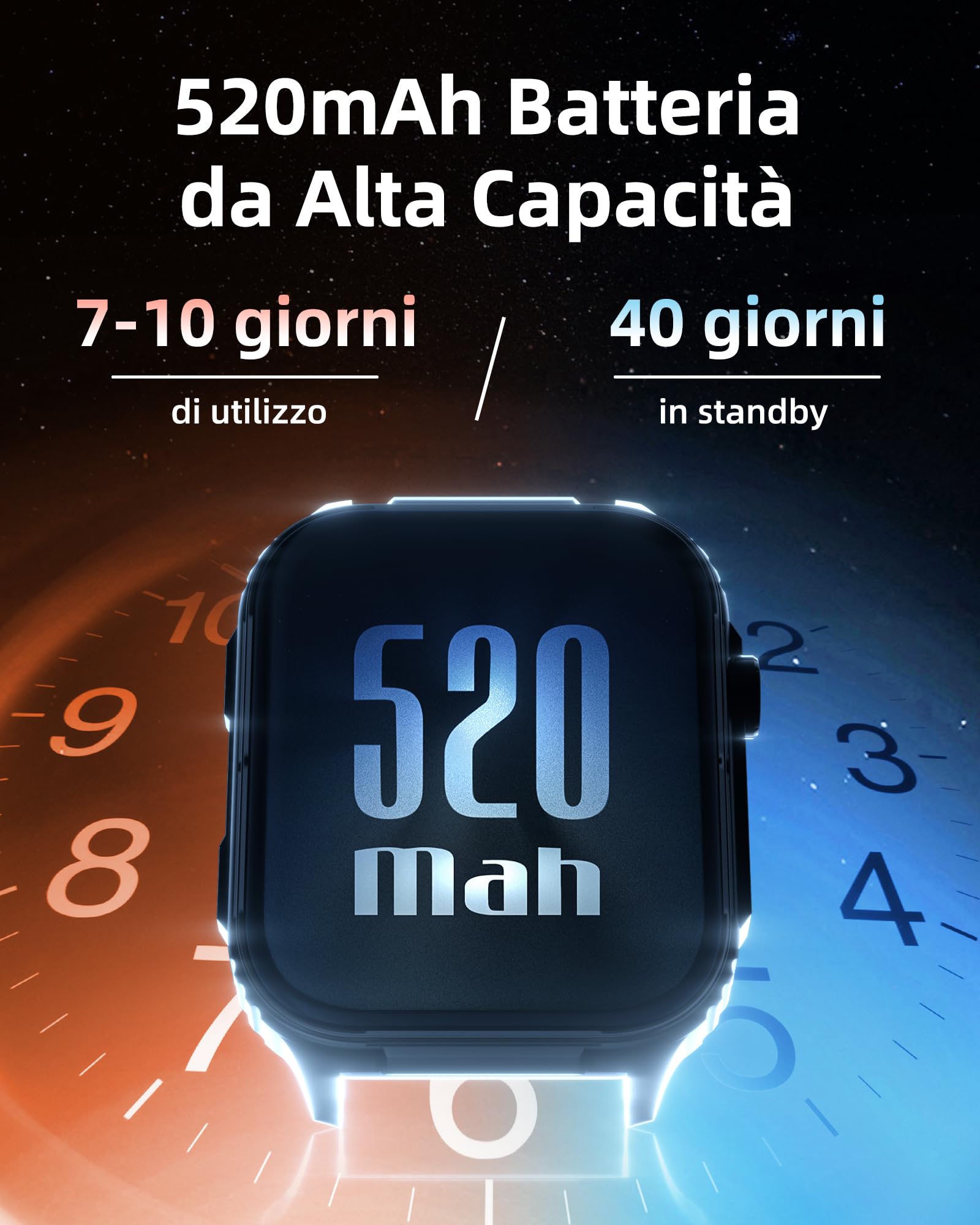 Parsonver Smartwatch Uomo con GPS Integrato, 10 Giorni Batteria, Bussola | Orologio Fitness con Chiamate Bluetooth, 100+ Sportive, Frequenza Cardiaca, Sonno, Fitness Watch per iOS Android, Nero, 1.95"