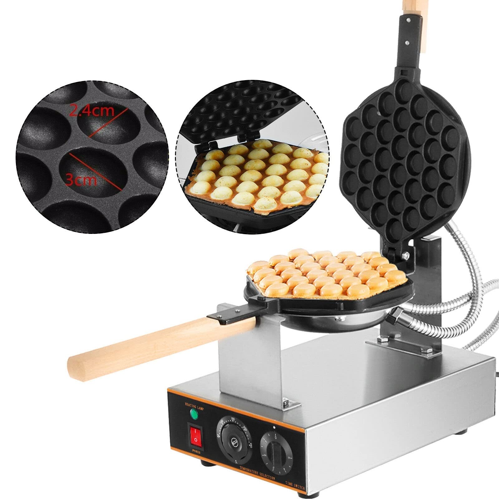 Máquina for hacer gofres eléctrica con burbujas de huevo, máquina antiadherente for hacer gofres, electrodomésticos Gaufriers, gofres for hornear bocadillos Gaufres