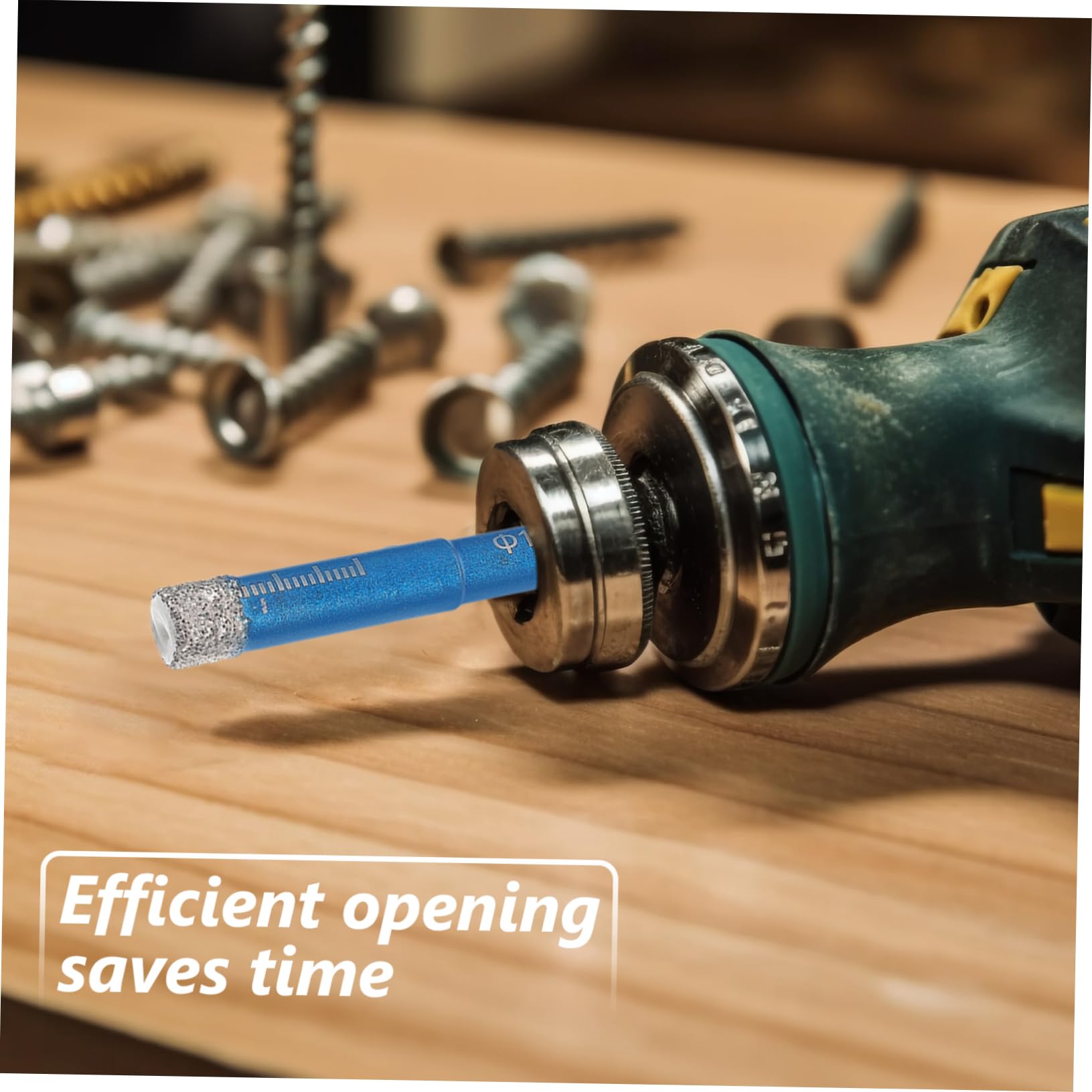 Angoily 5 Set Trapano Kit Attrezzo Tungsteno Nucleo Cacciavite a Cricchetto Macinino Morire Calcestruzzo Trapani Elettrici Carburo Punta Autocentrante Precisione Carotatrice Acciaio