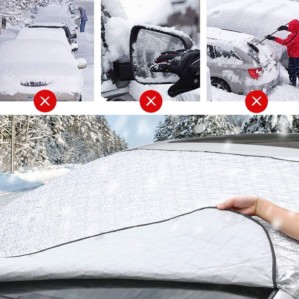 Protège Pare-brise Magnétique Antigel - 160x130 Cm, 9 Aimants, Protection Hiver Et été