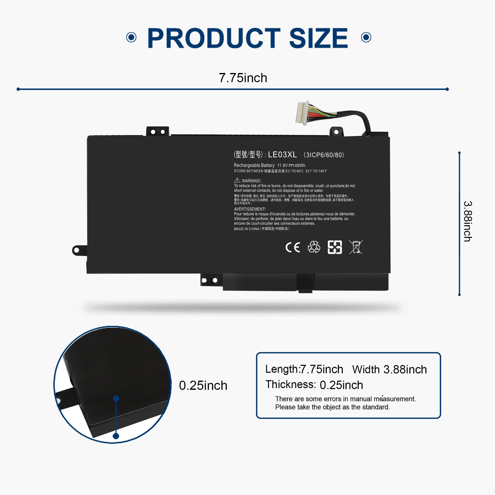 Amazon.com: 48Wh LE03XL Laptop Battery for HP Envy X360 M6-W010dx