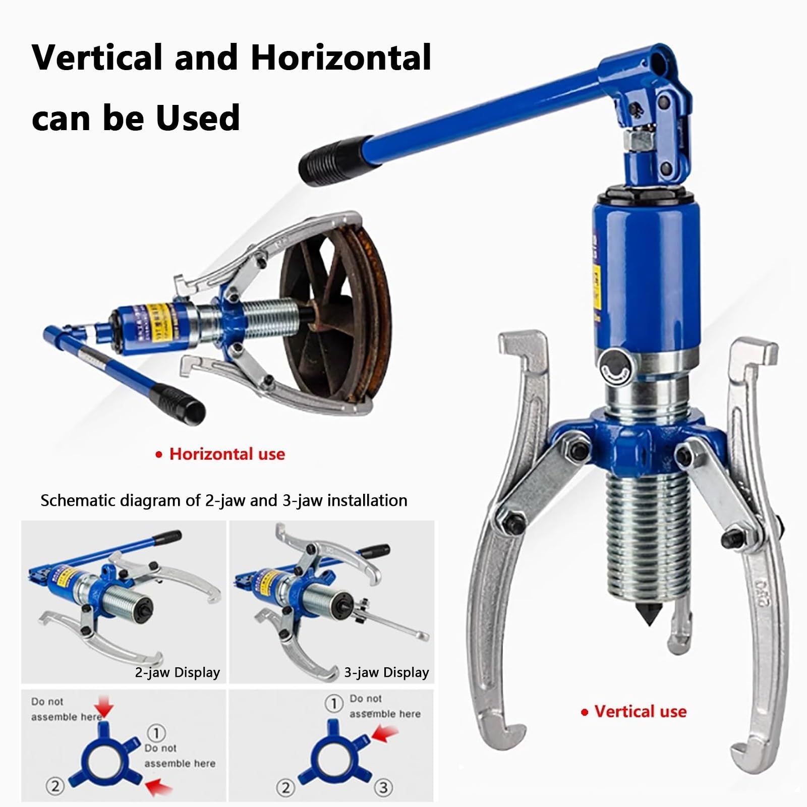 Zestaw Hydraulicznego Ściągacza do Kół Zębatych, Separator z 2/3 Szczękami, Narzędzie do Ściągania Kół, Łożysk i Kół Pasowych(50T)