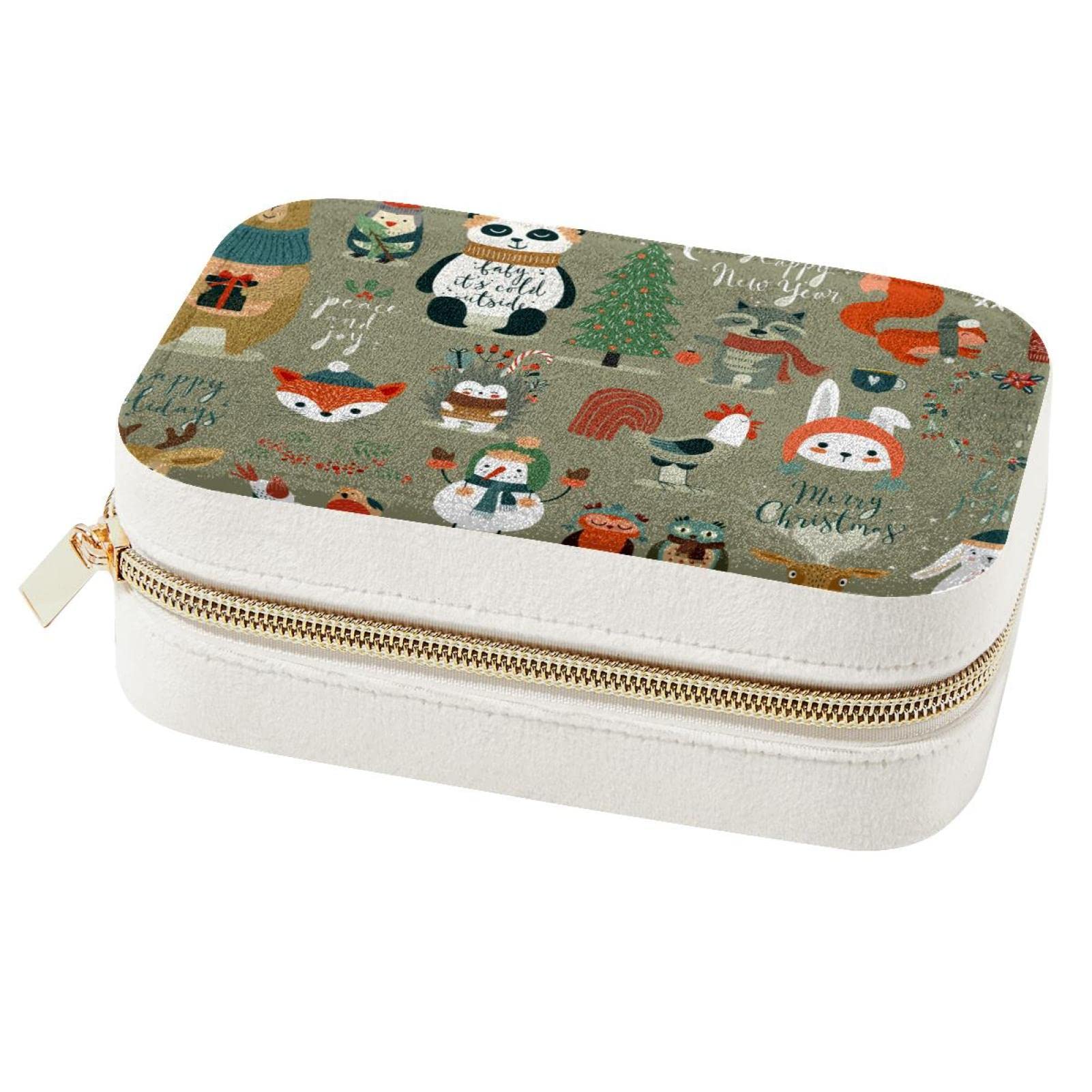 Boîte à bijoux portable compacte pour le rangement des boucles d'oreilles et des bagues