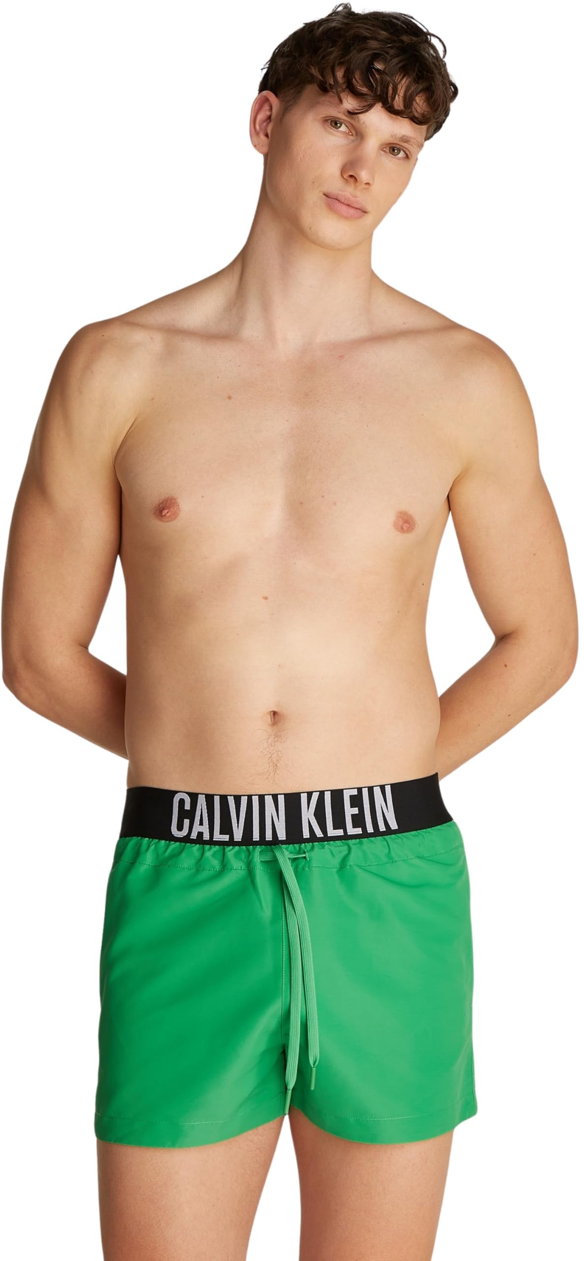 Calvin Klein Bañador Hombre Short con Logotipo en la Cintura