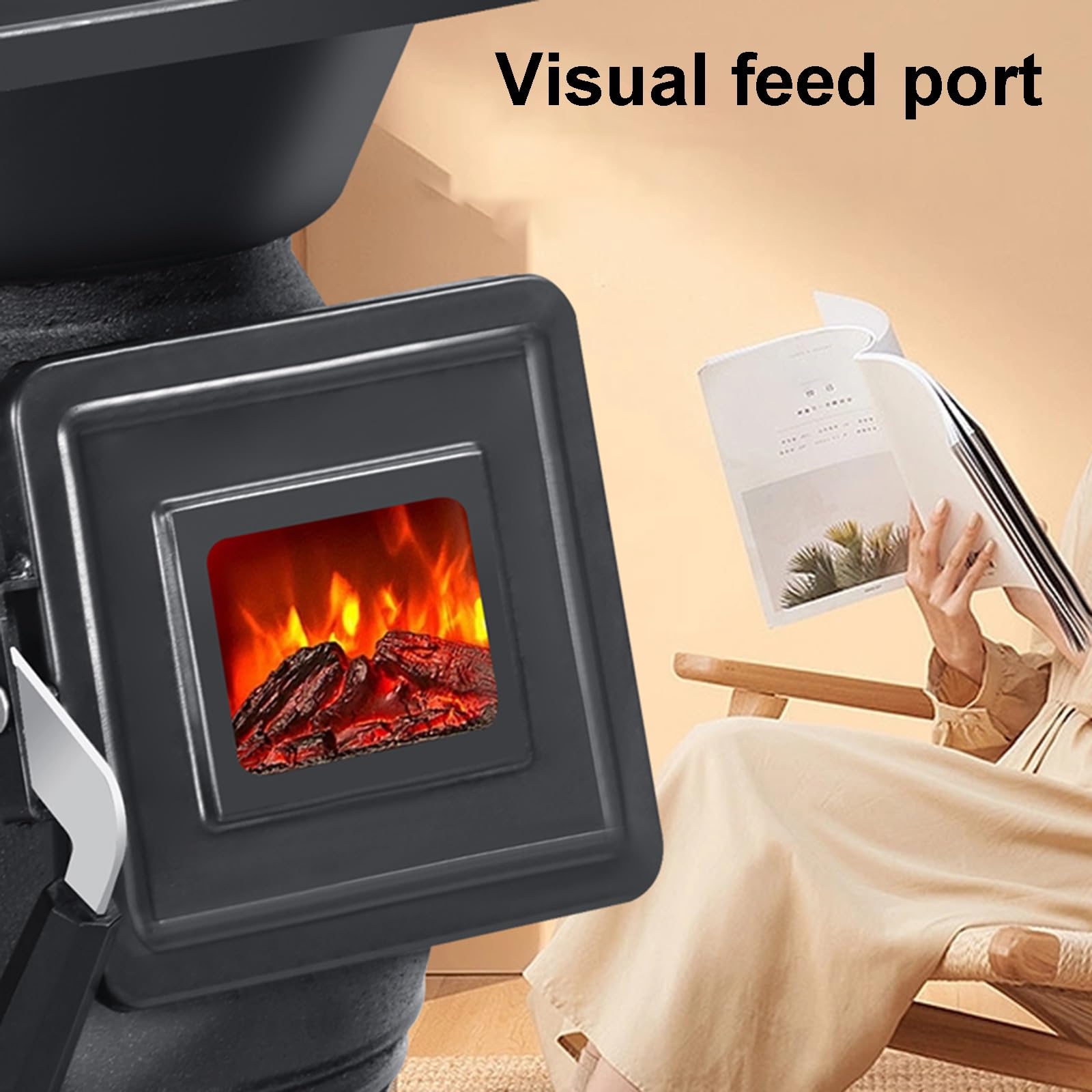 Wood Burning Stove Indoor, Cast Iron Wood Burning Stove, Thickened