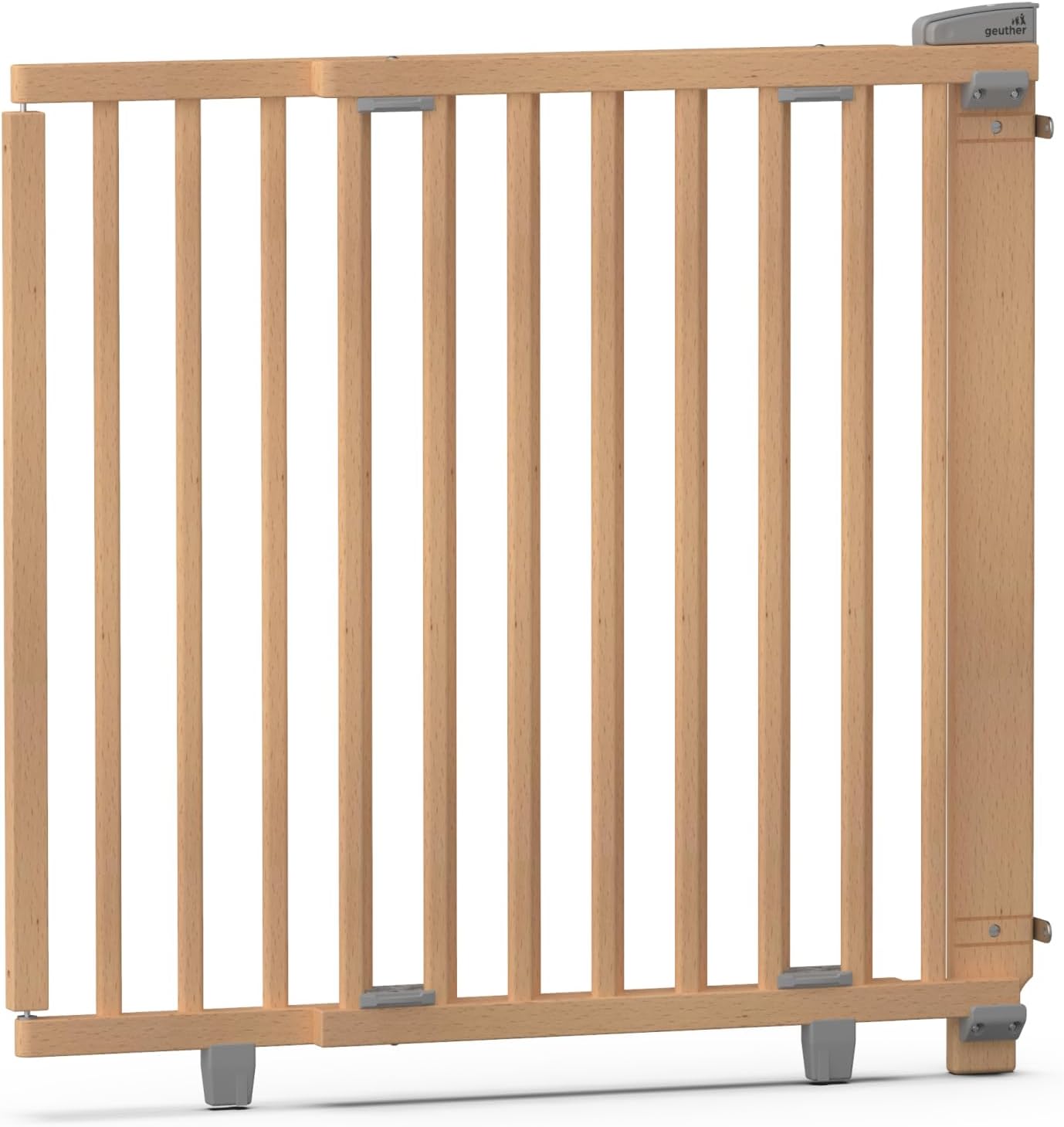 23-52" Wooden Baby Gate for Stairs and Doorways | Extra Tall/Extra Wide/Extra Safety | Dog Gate for Stairs | 1-Hand Operation | 2-Step Safety Lock | Natural Material (36-52.4")