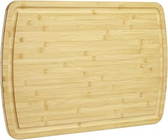 Extra Large Bamboo Cutting Board for Kitchen, 30 x 20 Inch Wooden Chopping Board, Stove Top Cover Wood Butcher Block with Juice Groove for Meat Turkey Carving Charcuteries, 0.8" Th