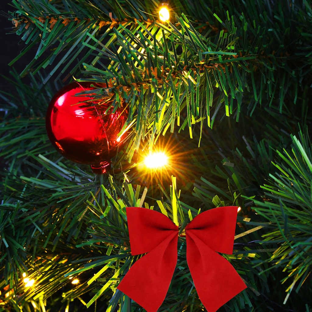 Sztuczne drzewko bożonarodzeniowe z motywem S i ornamentami, zielone 64 cm, dekoracja stołu Pre-Lit do użytku wewnątrz i na zewnątrz, 20, 4 ing, stabilna stalowa podstawa, świąteczna dekoracja