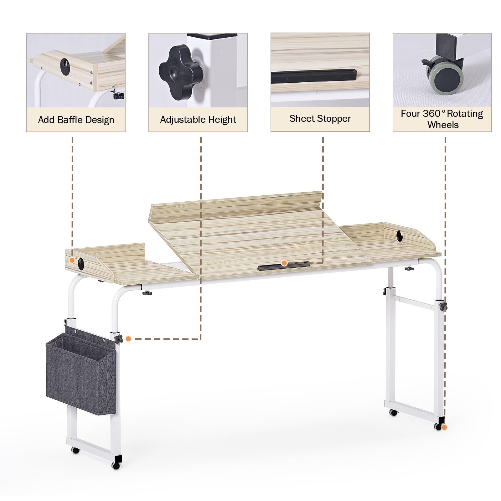 Sogesfurniture Over Bed Table