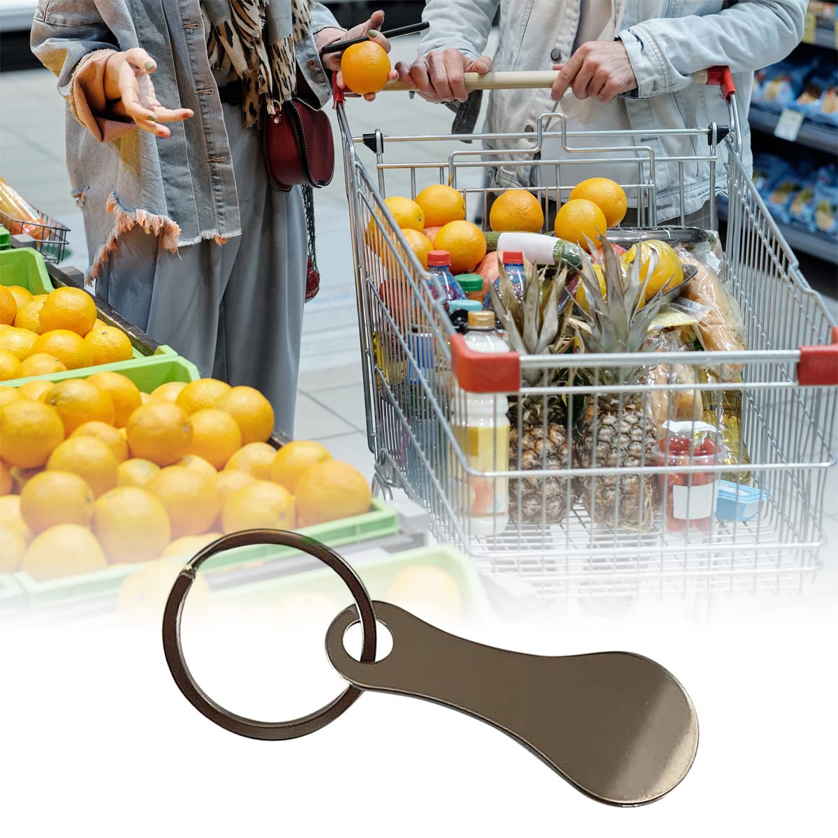 Squupy Einkaufswagenchip 3er Set - Schlüsselanhänger Ohne Münze, Made In Germany