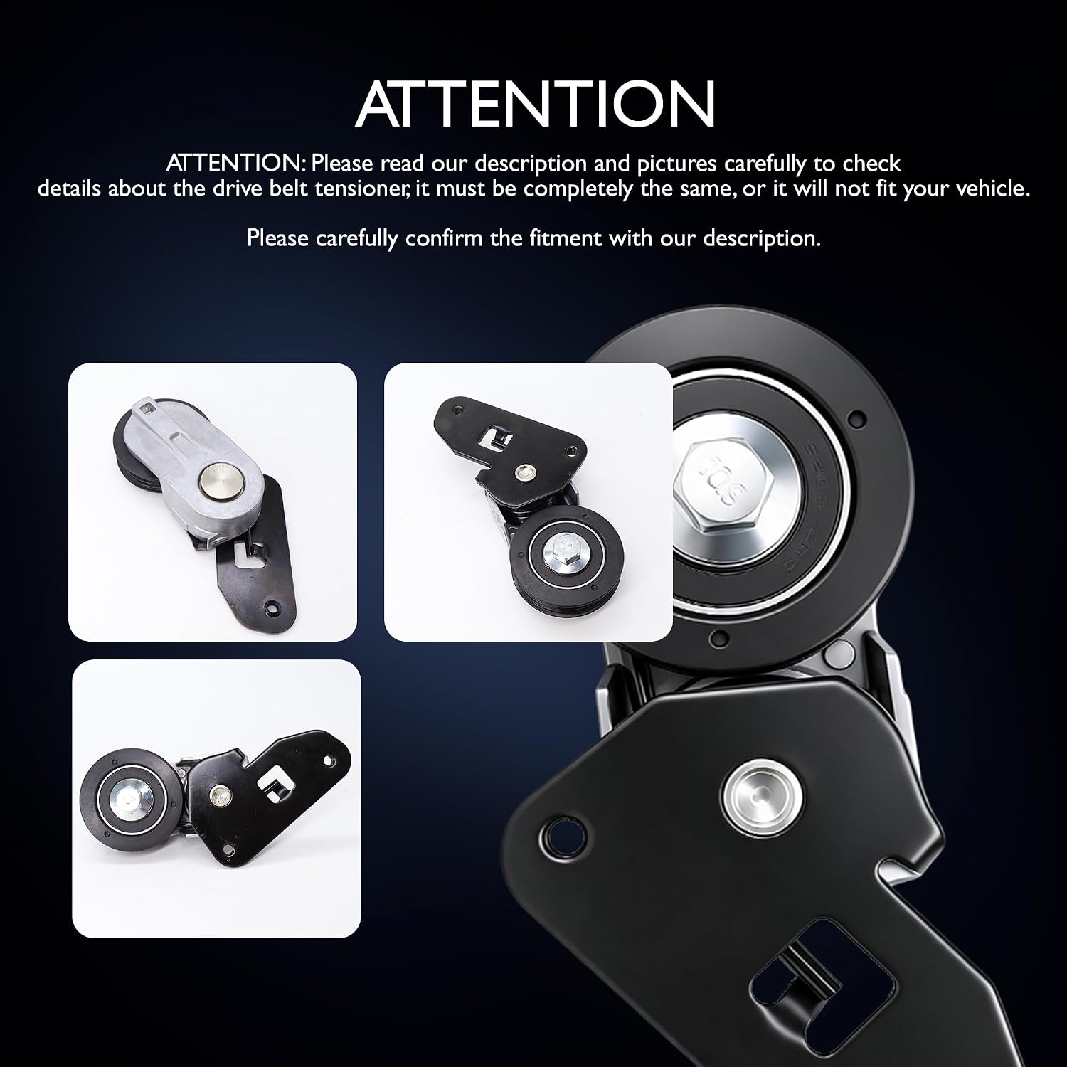 HiSport 12555152 Belt Tensioner Assembly with Pulley Compatible with Buick