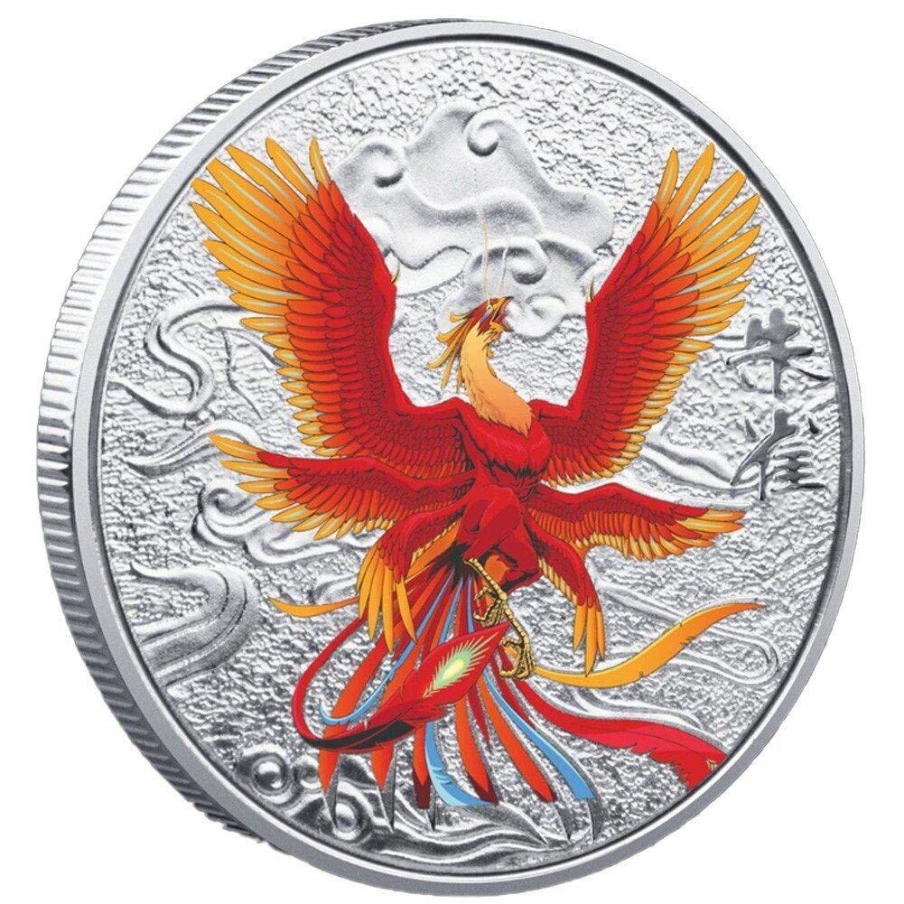 Sanfly Chinese Ancient Mythical Creatures Gold Coin Collection Dragon Challenge Coin Badge Lucky Wealth Commemorative Souvenir Gift