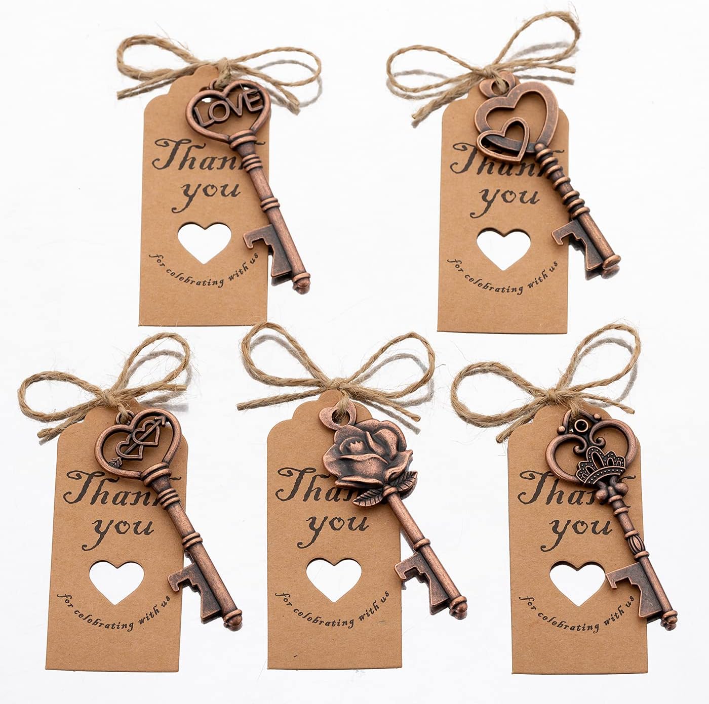 50PCS Key Bottle Openers,Vintage Key Bottle Opener,Wedding
