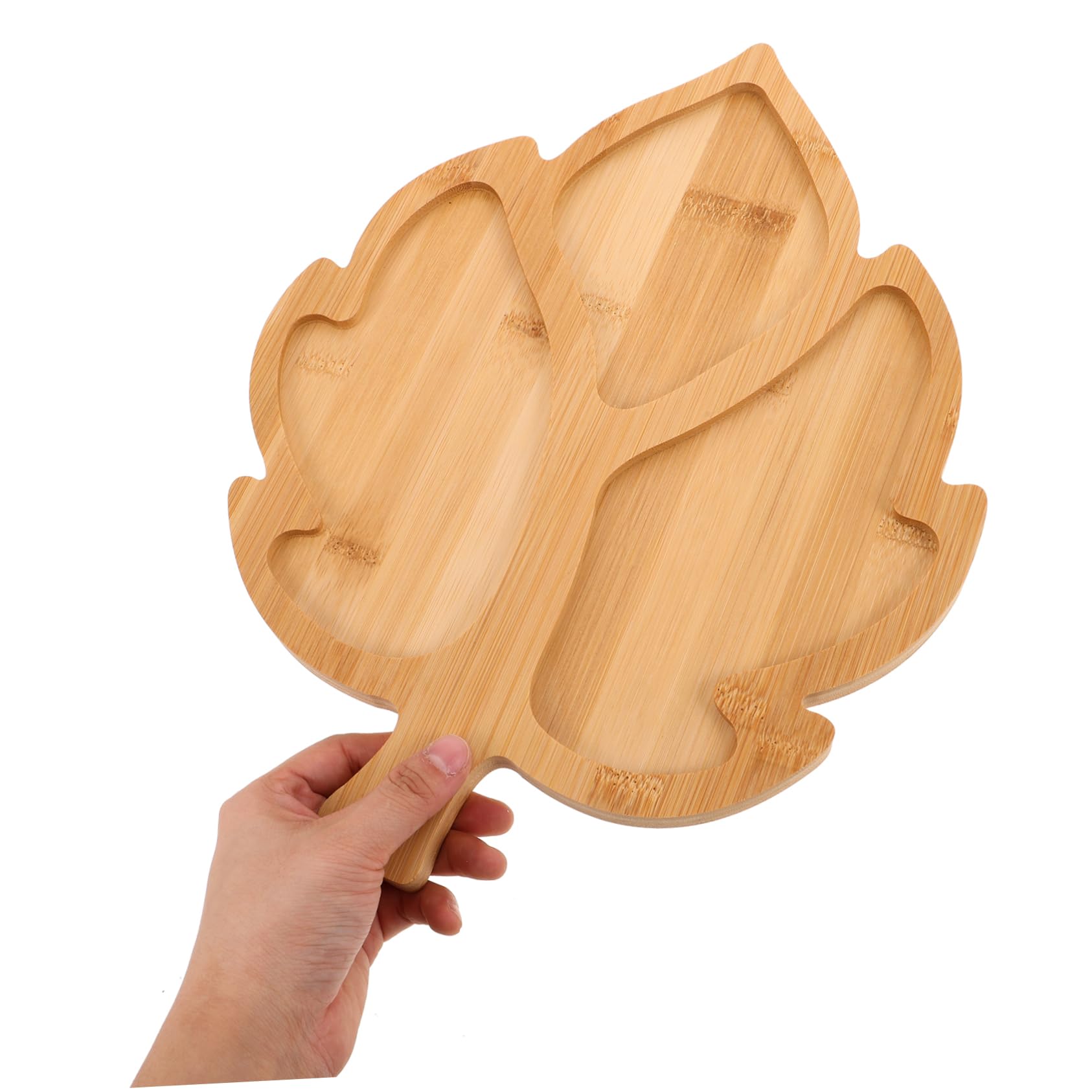 VOSAREA Plat de Service en Bois de Feuille, Compartimenté, pour Fruits