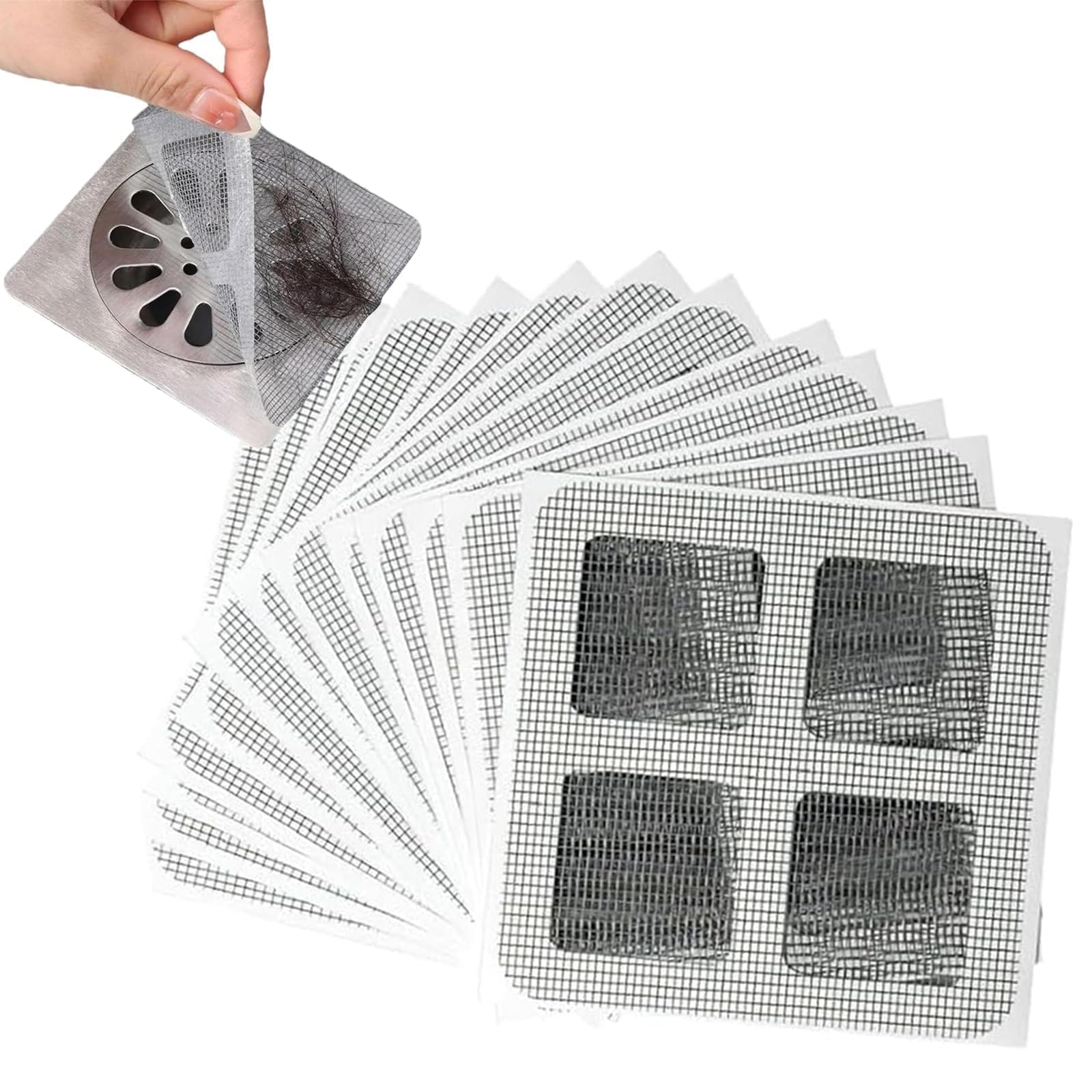 Disposable Floor Drain Sticker, 100 PièCes Attrape Cheveux