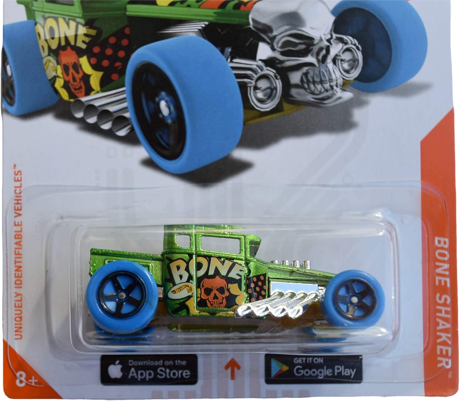 Hot Wheels Chase ID Bone Shaker, [green] 5/8