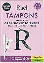 Rael Tampons, Slim Applicator with Organic Cotton Core, Multipack, Regular and Super Absorbency, BPA-Free, Leak Locker Technology, Unscented, Chlorine-Free (40 Count, Bundle)