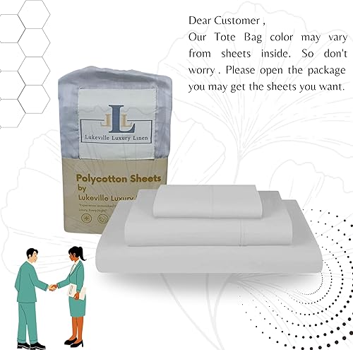 Miniatura 3 de Lukeville Luxury Linen Juego de sábanas para cuna de camping de 25 x 75 x 9 pulgadas, juego de sábanas de 3 piezas, cuna de campamento, camas de