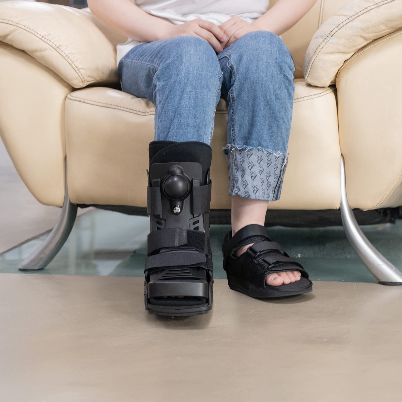 Medical Walker - Botas inflables para fracturas, botas ortopédicas para esguince de tobillo, soporte corto para lesiones del tendón de Aquiles en el pie roto (pequeño)