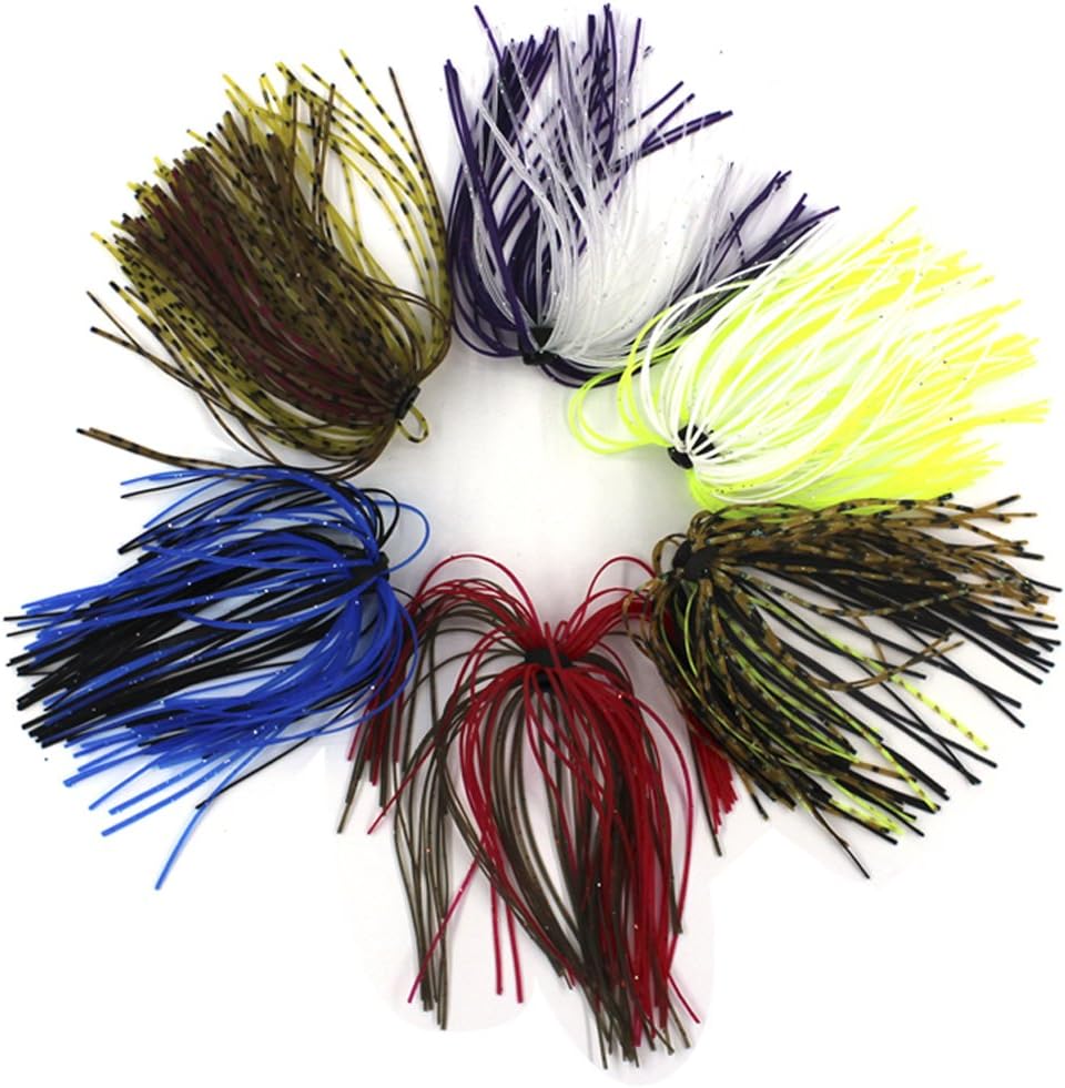 12 Bundles Jupe Silicone 50 Brins Pour Leurre De Pêche - DIY Jig Lure Mouche