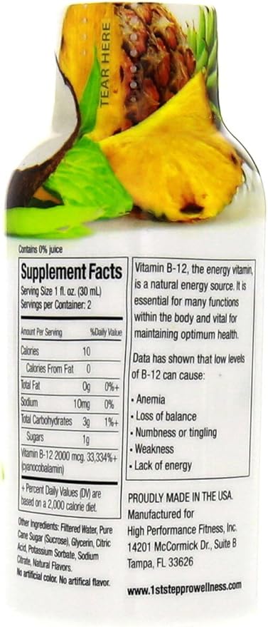 1st Step B-12 Boost 12 Botellas de 2 oz Suplemento Energético miniatura 8