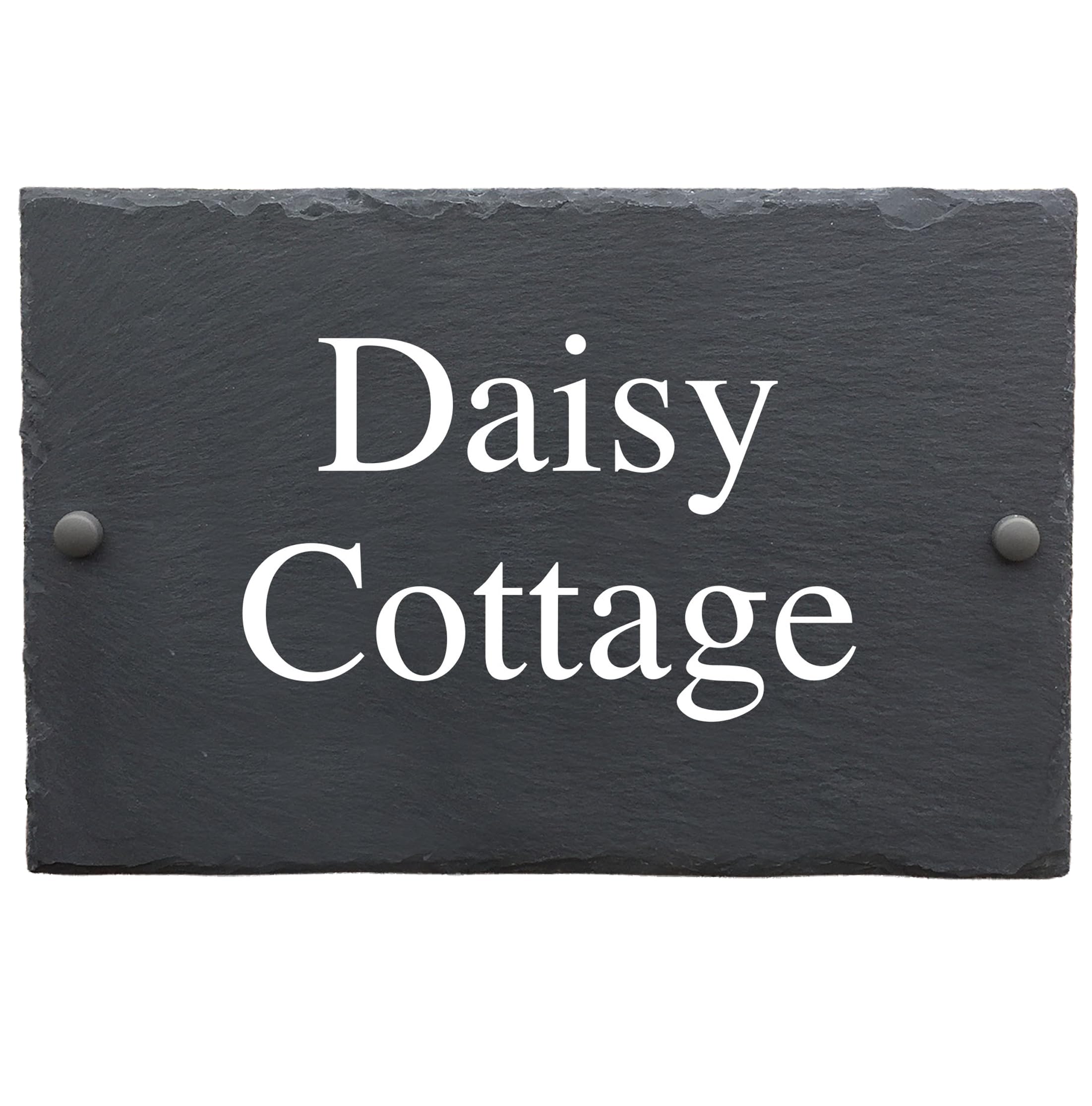 Bespoke Slate House Sign - Handmade Custom Door Number Wall Plaque with Rustic Black Farmhouse Design - Includes Screws & Fixings - Ideal for Home, Office, Gate, Porch