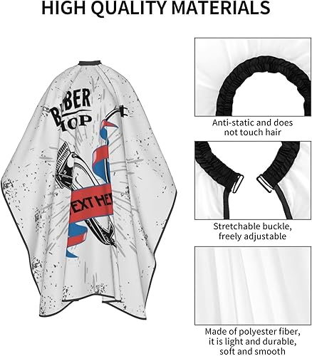 Miniatura 5 de Capa de peluquero personalizada, capa de corte de cabello con texto personalizado para hombres, kit de corte de pelo personalizado, delantal de
