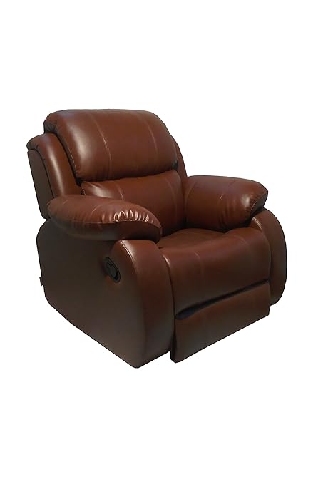 Innovate Recliner & Sofa Manual Recliner Chair - Empirio_Brown, Solid Wood