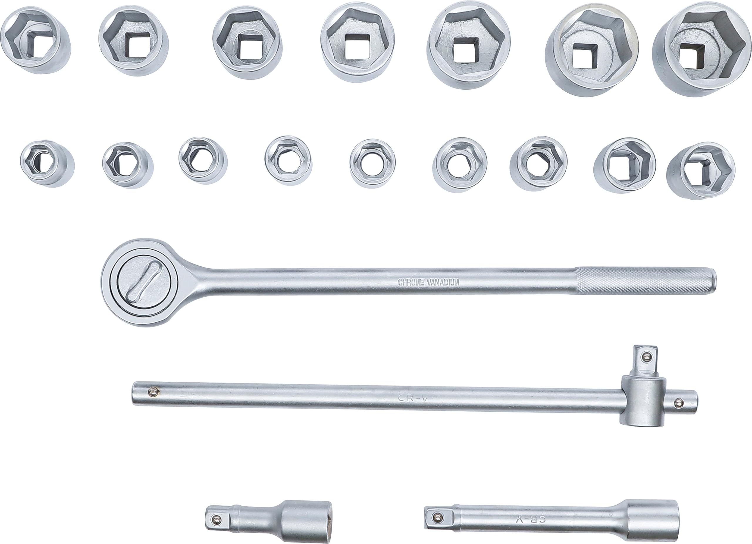 BGS Diy 1202 | Serie di bussole | 20 mm (3/4") | 19 - 50 mm | 20 pz.