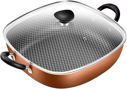 Frigideira Wok Quadrada 2 Alças N°29 Antiaderente Cobre Patolux