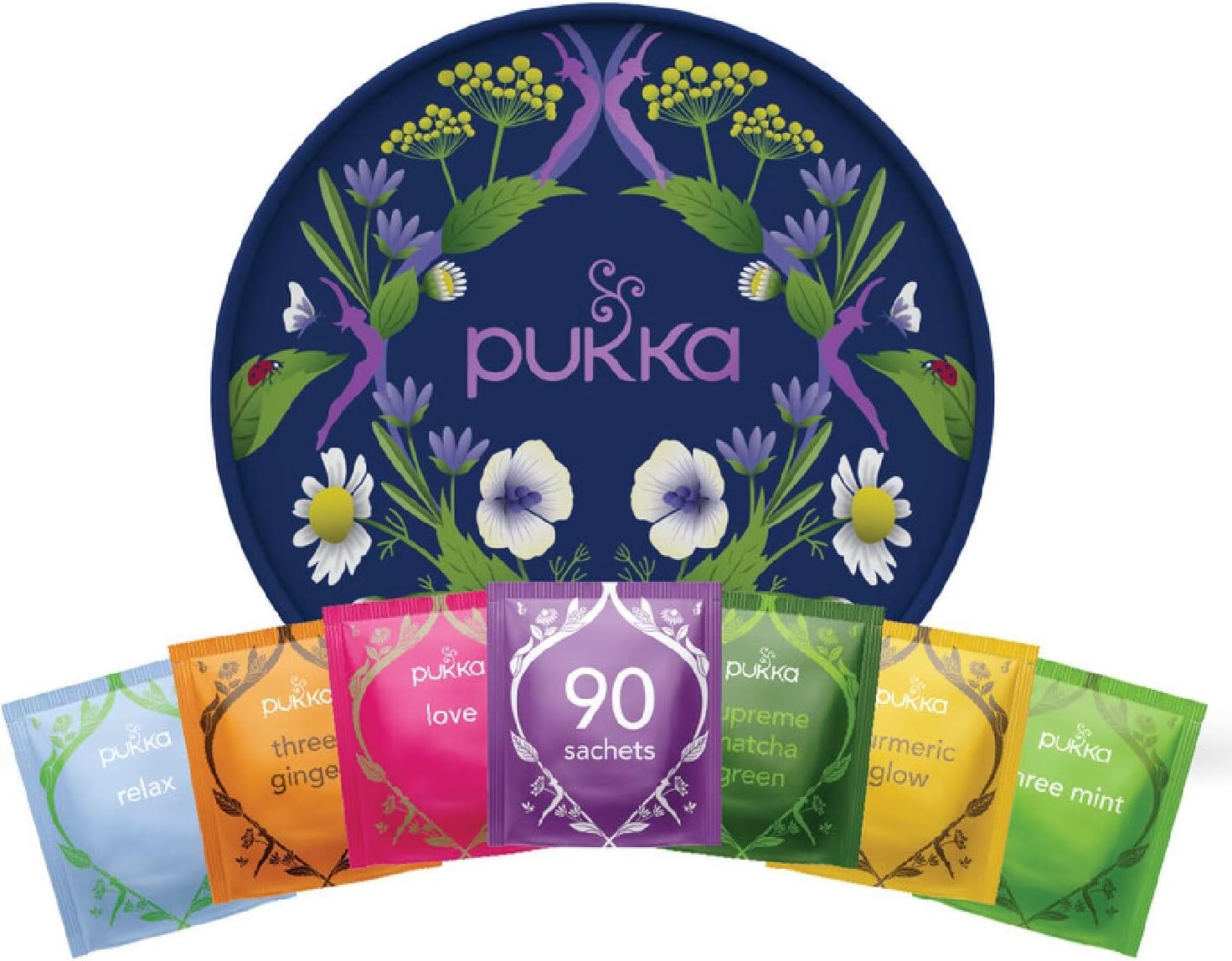 Pukka, Workday Wellness, Confezione regalo di tisane biologiche, Ecologico, Perfetto per il benessere quotidiano, 90 Bustine, 6 Gusti - Immagine 1