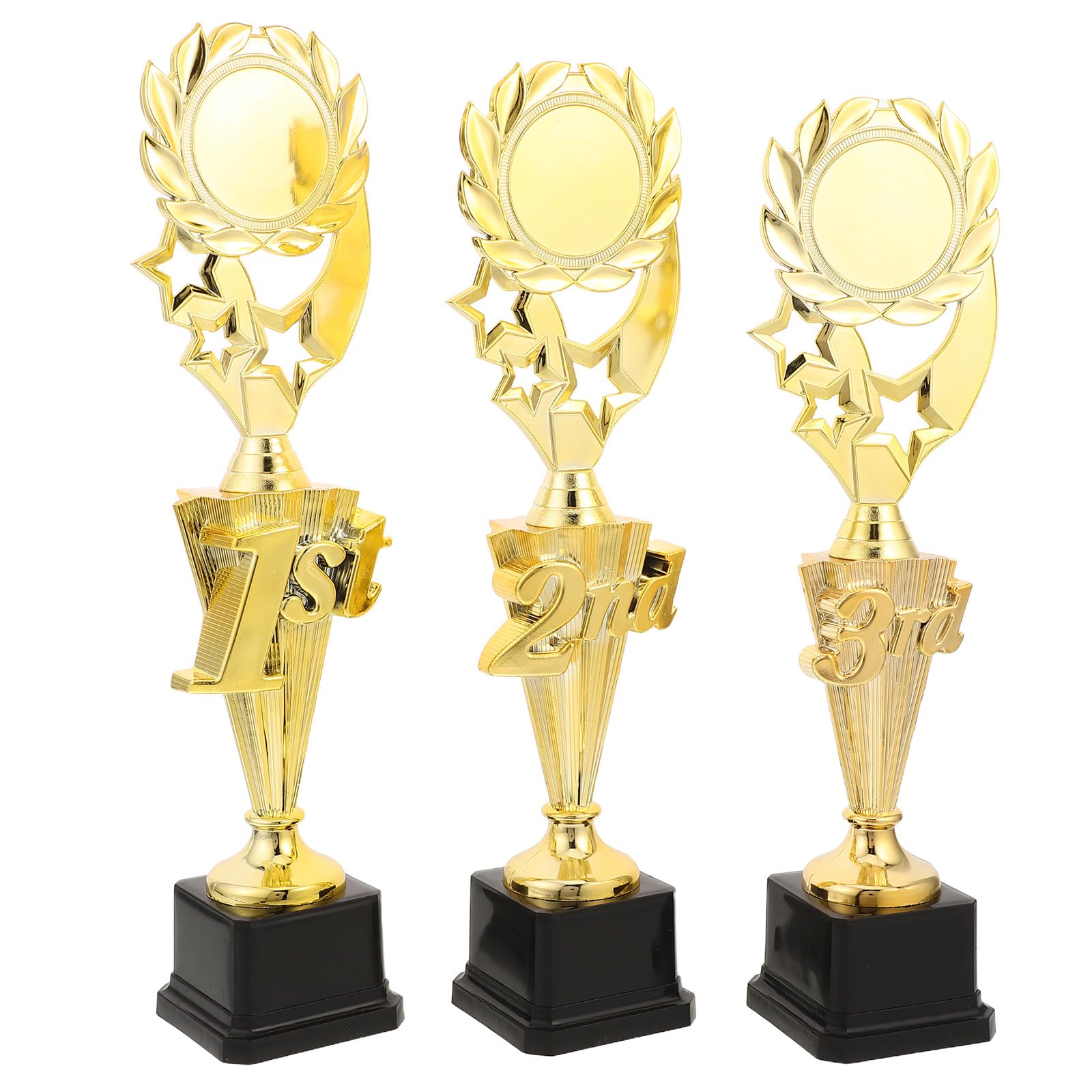 TOYANDONA 3 trofei per Il 3°, 2° e 1° Posto, trofei Premio a Stella per | Coppa divertente per tornei sportivi, trofei in plastica per competizioni di calcio, basket e baseball.