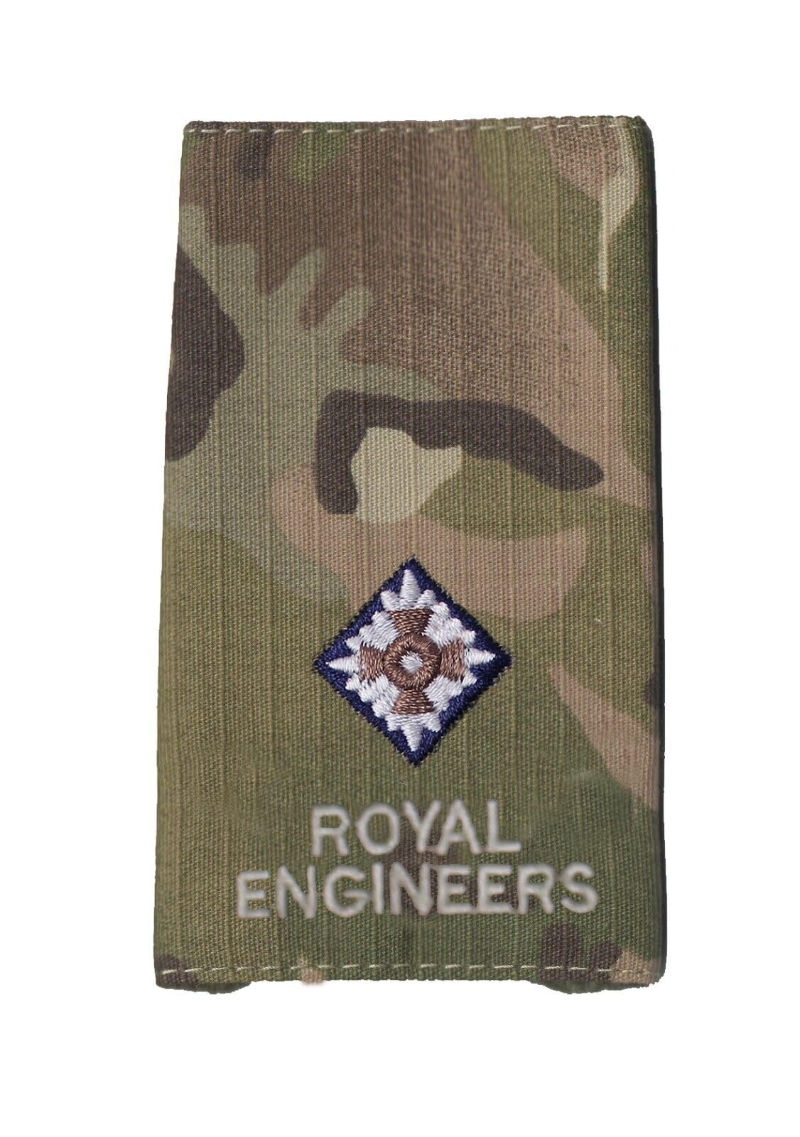 Cl Distribution Unisex Mtp Royal Engineers /Multicam Rank Slide - British Army Military - One Slide (2Nd Lieutenant)