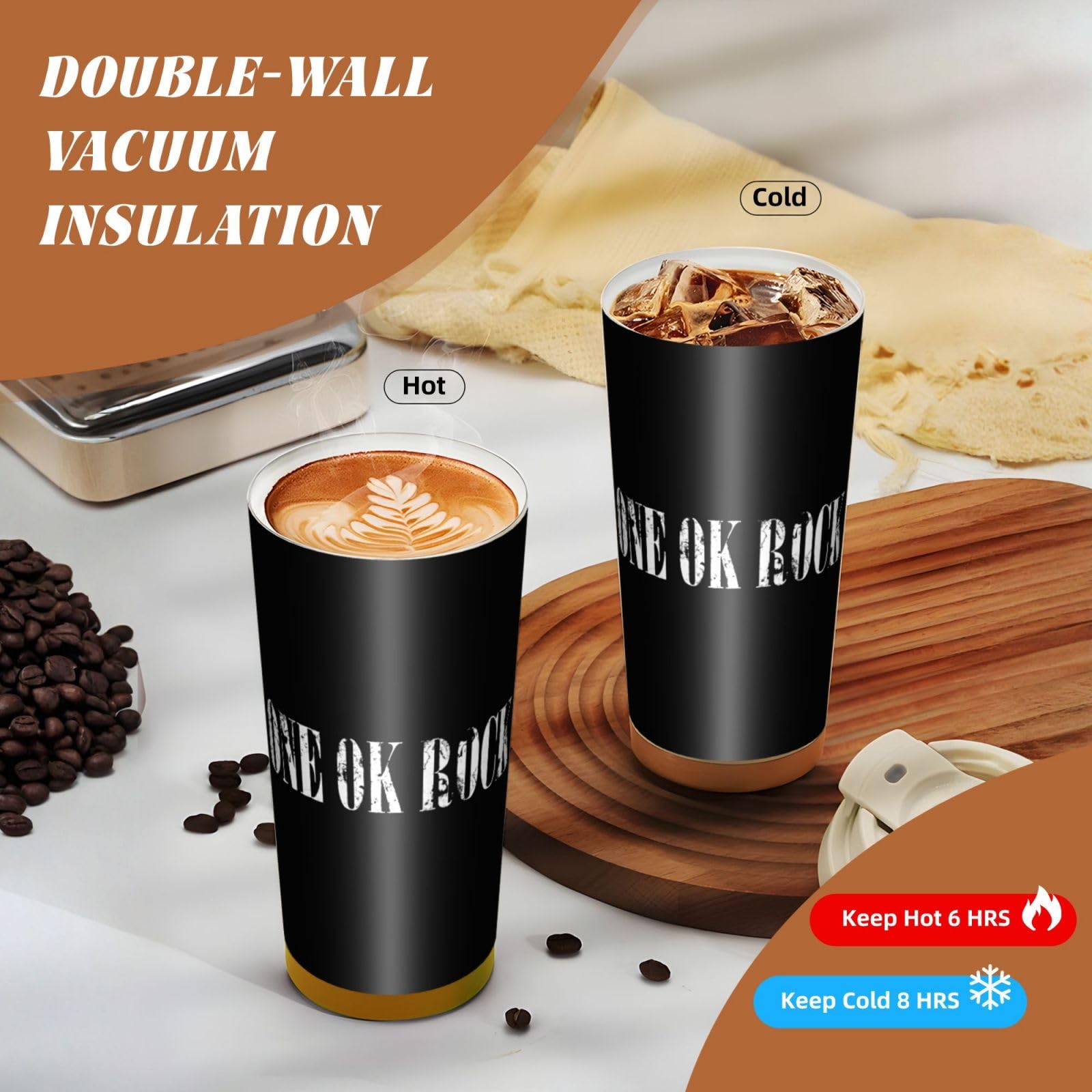 Amazon.co.jp: ワンオクロック ONE OK ROCK コーヒー タンブラー 500ml