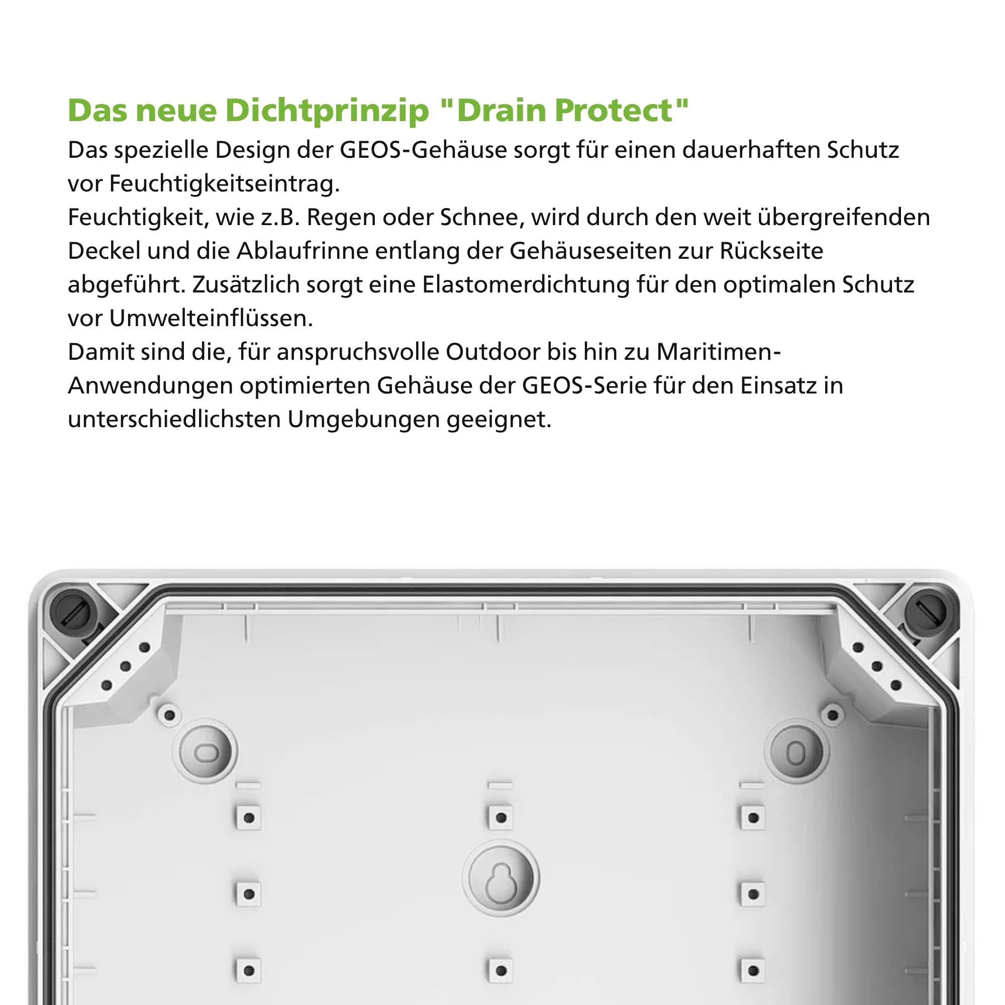 Spelsberg GEOS-L 3030-18-o Leergehäuse, Outdoorgehäuse, Industriegehäuse, robust, IP66/IP67/IP69, grauer Deckel, 300 x 300 x 180 mm