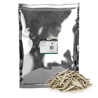 Frontier Co-op Organic Whole Olive Leaf, 1 Bulk Bag - All Natural Dried Olive Leaves, Great for Tea, Baking, and More - Kosher, Non-GMO