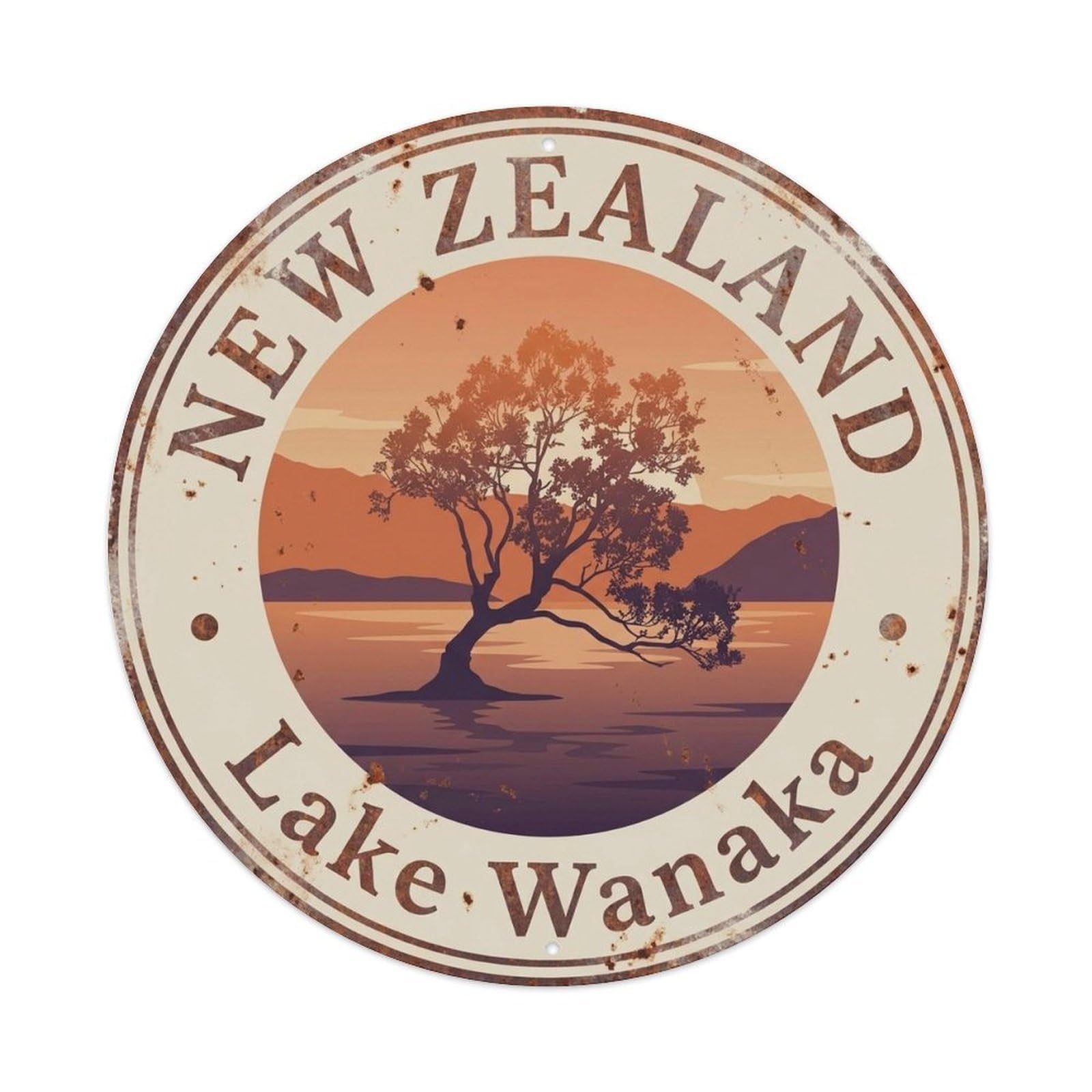New Zealand Pacific Travel Serene Nature Route Metal Tin Sign