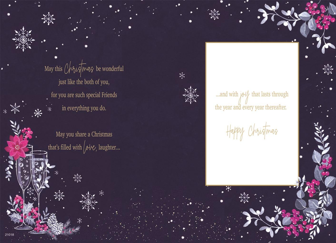 Watercolor Festive Christmas Greeting Card Template