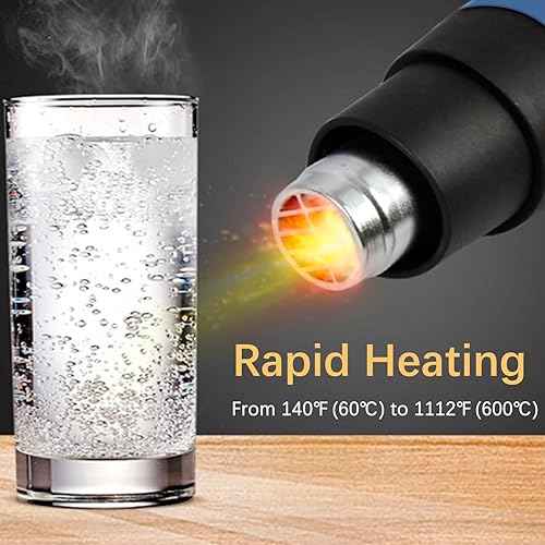 Miniatura 6 de Pistola de calor para envoltura de vinilo, pistola de calor para manualidades, soplador de pistola de calor, pistola de calor de tienda, pistola de