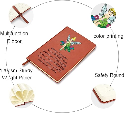 Miniatura 2 de JOHSBYD Tinkerbell - Cuaderno de cuero para fanáticos de la película, todo lo que necesitas es fe confianza y un poco duendecillo, diario de polvo