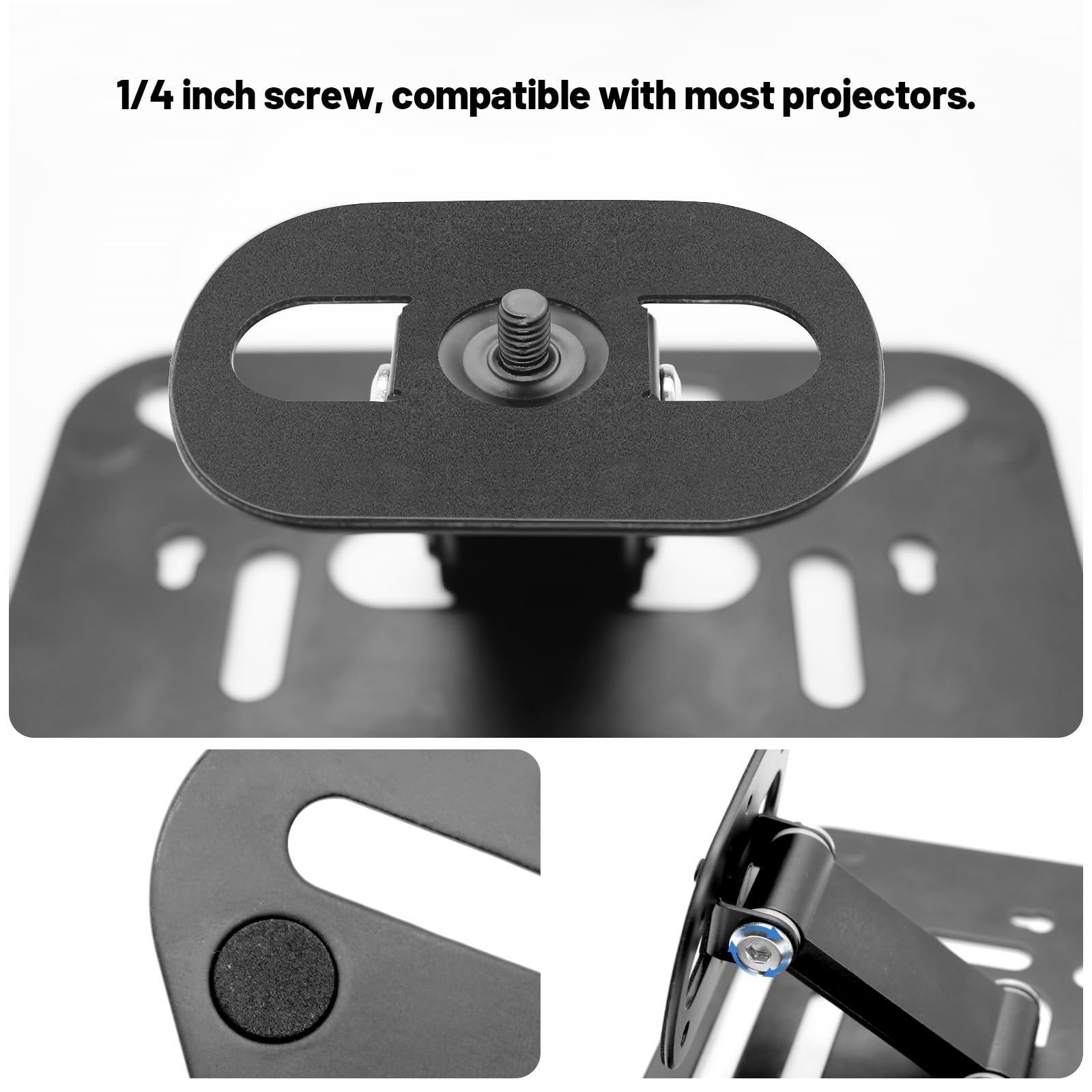 Supporto Proiettore Mini Desktop Supporto per Proiettore Multifunzionale Porta Proiettore con Interfaccia a Vite da 1/4 Di Pollice Adatto per Camere Soggiorni Sale Conferenze Aule