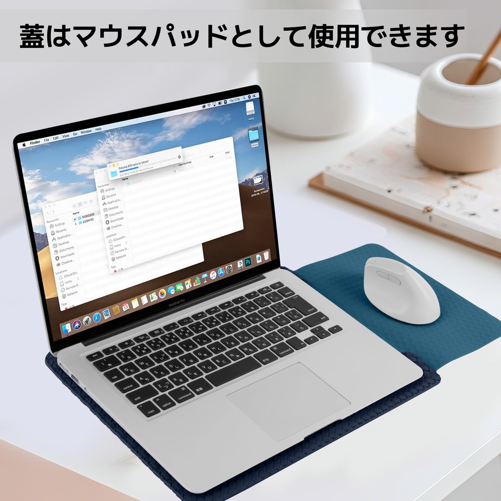 13 13,3 14 Pollici Custodia per Computer Portatile per MacBook Air 13/Pro 14 M4/M3/M2/M1/Pro/Max, PU Pelle intrecciata Portatile Sleeve per Surface Dell Lenovo HP PC Laptop 13''-14'', Blu